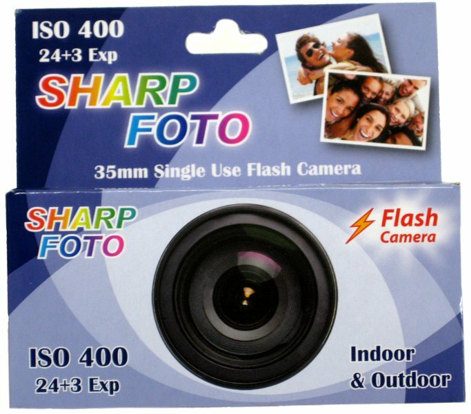 Sharp Foto 200 asa 27 Exposure 35mm Single Use Camera with Flash, 10 Pack